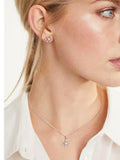Jools by Jenny Brown cubic zirconia snowflake stud earrings, imported from UK