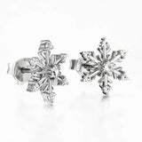 Jools by Jenny Brown cubic zirconia snowflake stud earrings, imported from UK