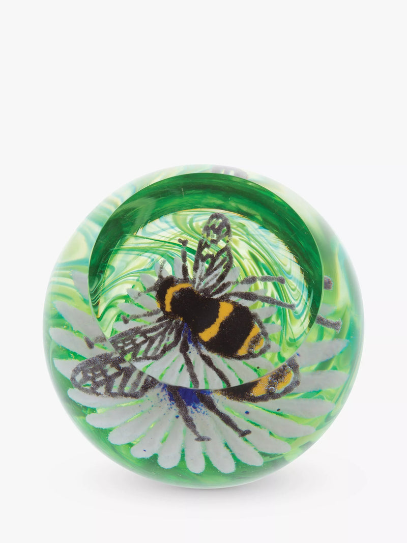 Caithness paperweight bee and flower - British product
