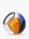 Caithness daffodil paperweight H6.5cm x Dia.6.5cm, imported from the UK