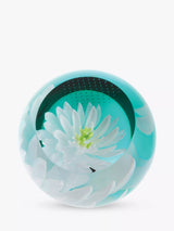 John Lewis Caithness Waterlily Handcrafted Glass Paperweight 6.5cm- Buy online at McGrocer