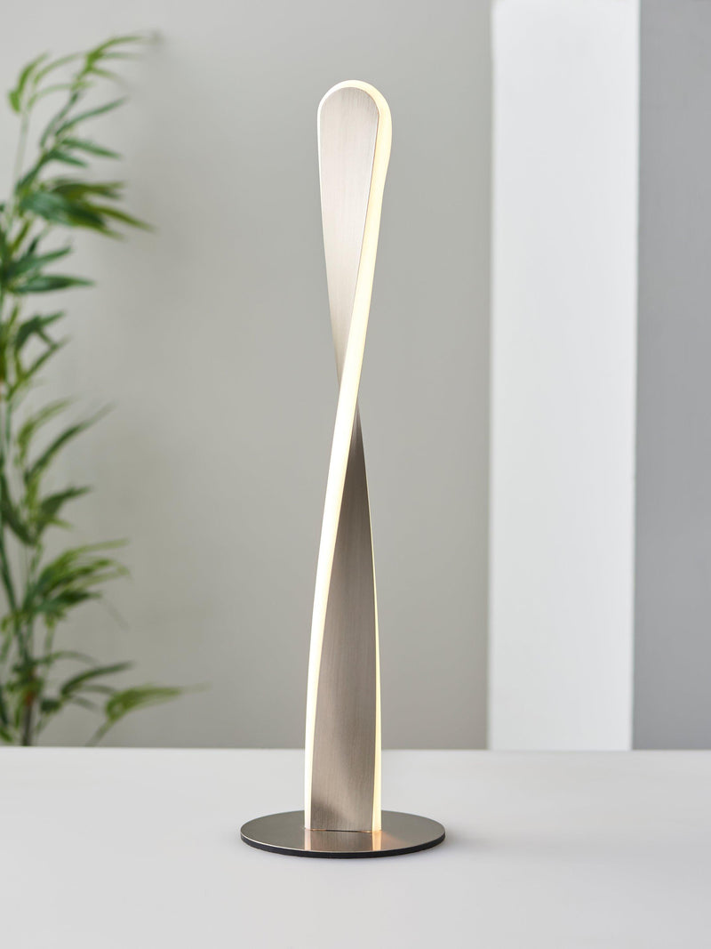 John Lewis Twist LED table lamp brushed chrome 50.5cm, UK version