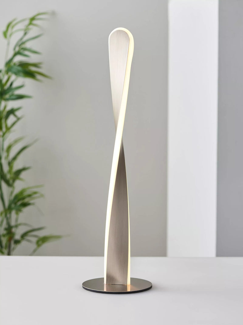 John Lewis Twist LED table lamp brushed chrome 50.5cm, UK version