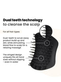 Tangle Teezer scalp exfoliator and massager Onyx Black (British brand)
