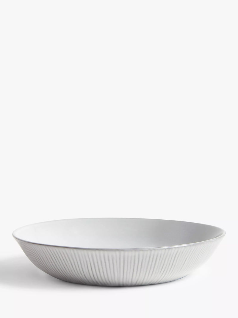 John Lewis stoneware pasta bowl 22.5cm grey, UK version