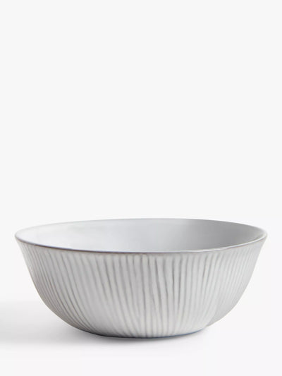 John Lewis John Lewis Leckford Stoneware Cereal Bowl, 16cm, Grey- Buy online at McGrocer