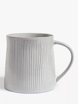 John Lewis John Lewis Leckford Stoneware Mug, 360ml, Grey- Buy online at McGrocer