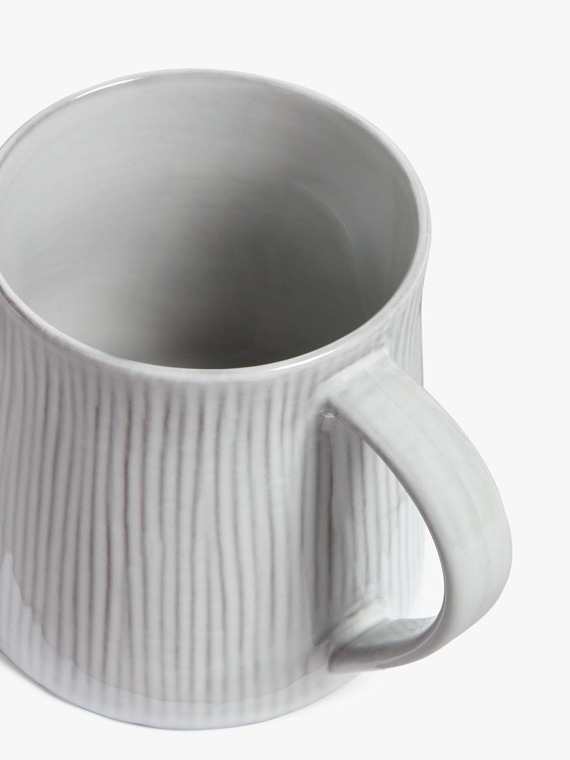 John Lewis Leckford stoneware mug 360ml grey, imported from the UK