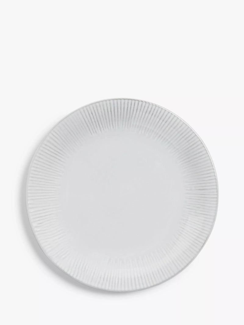 John Lewis Leckford stoneware salad plate grey 21.8cm - British product