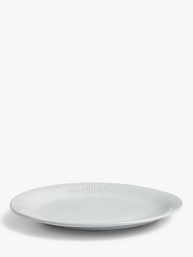 John Lewis Leckford stoneware salad plate grey 21.8cm - British product
