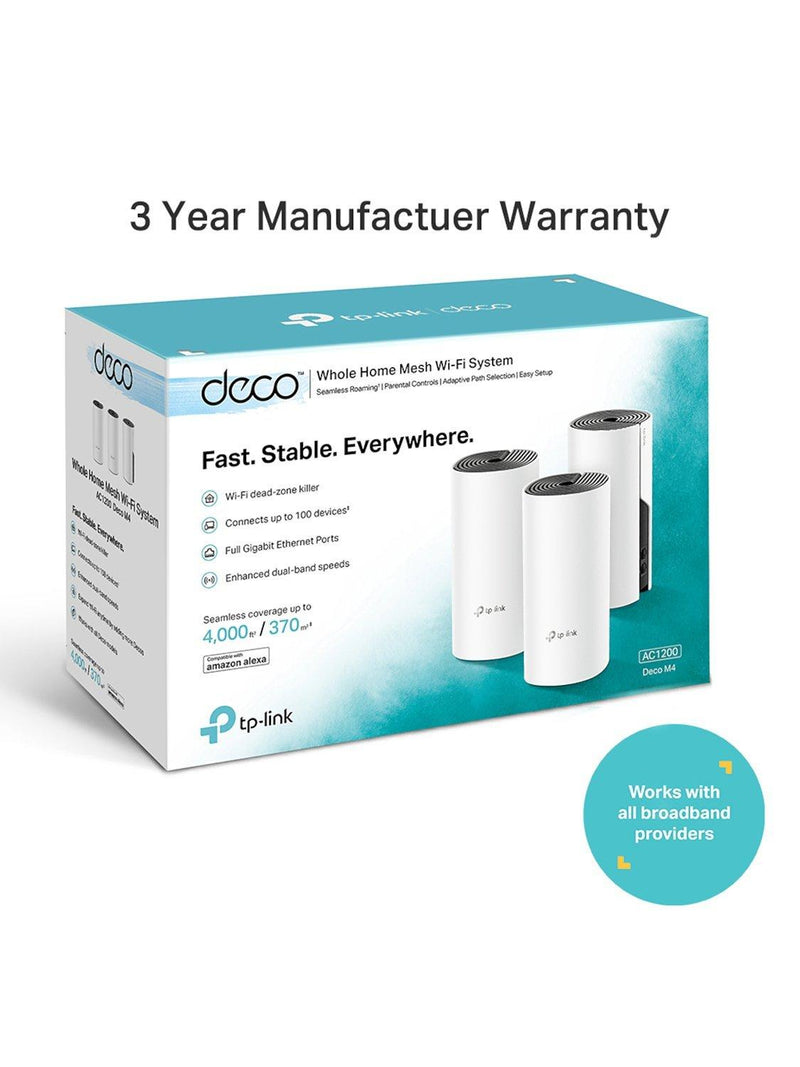 TP-Link Deco M4 mesh Wi-Fi system 3-pack, imported from the UK