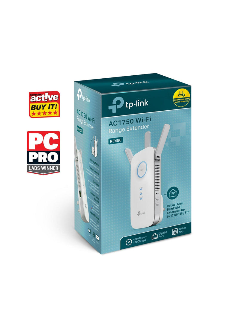TP-Link RE450 dual band Wi-Fi range extender (British brand)