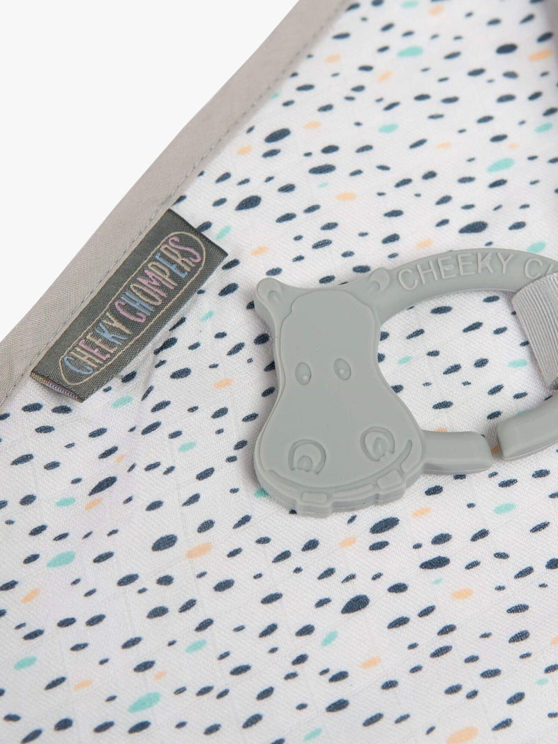Cheeky Chompers multi muslin breastfeeding cover speckle, UK version