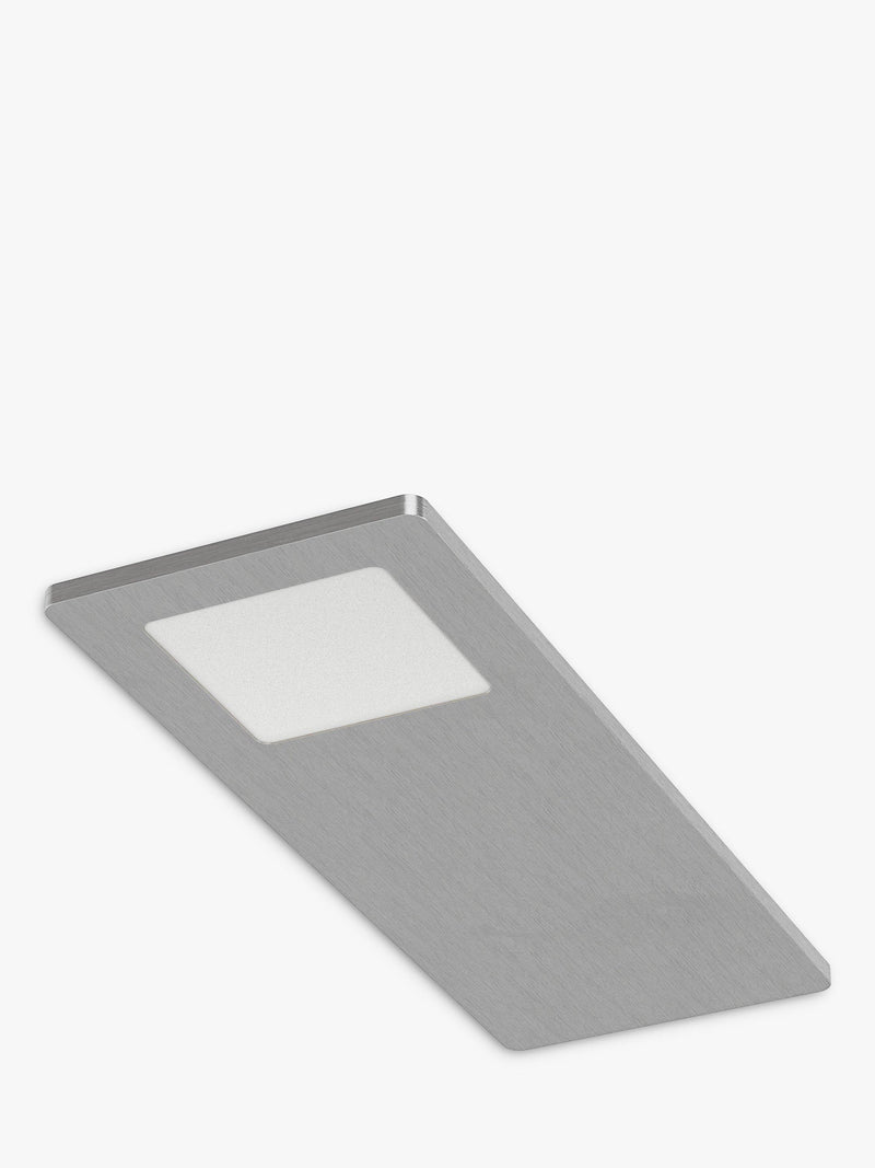 Sensio Astro Trio Tone LED under cabinet light in brushed aluminium, imported from the UK