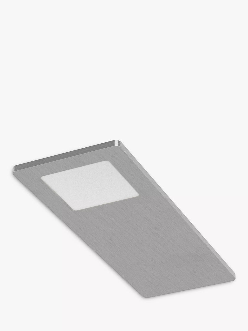 Sensio Astro Trio Tone LED under cabinet light in brushed aluminium, imported from the UK