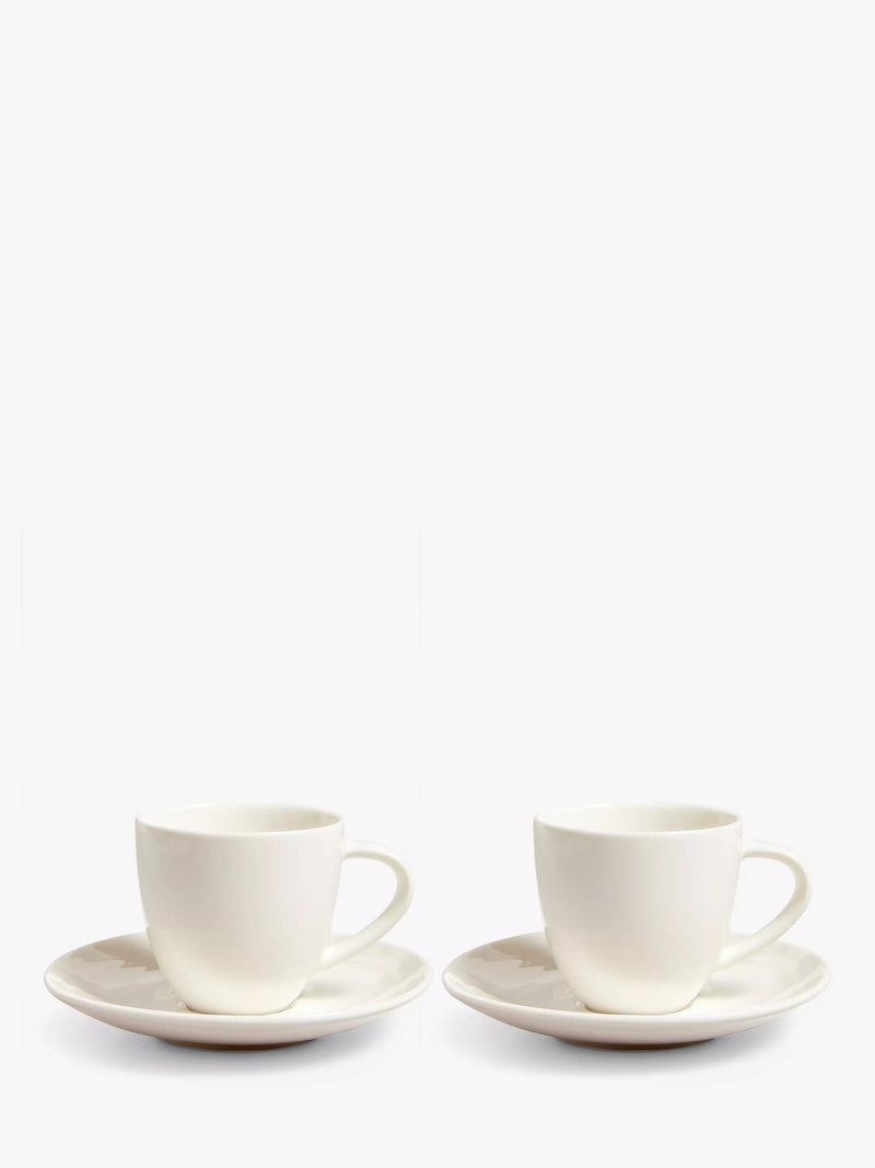 John Lewis Wave espresso cup and saucer set 90ml (British brand)