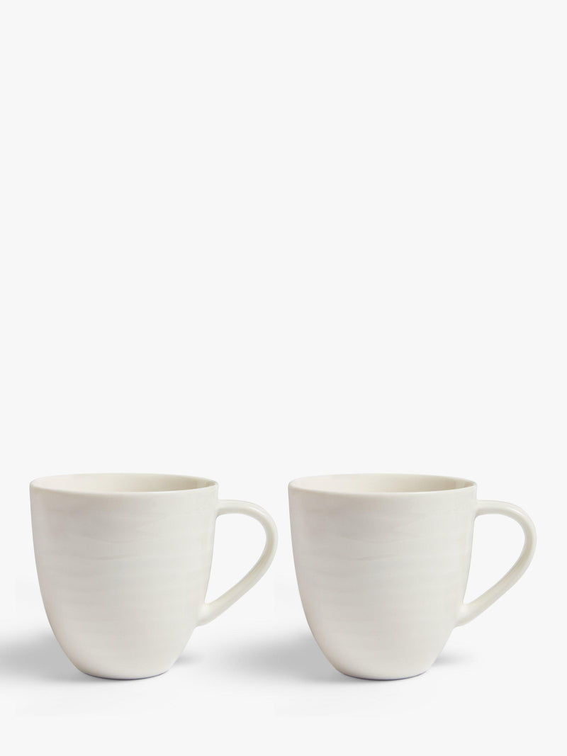 John Lewis Wave fine china mugs set of 2 320ml, UK version