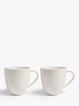 John Lewis John Lewis Wave Fine China Mugs Set of 2 320ml- Buy online at McGrocer