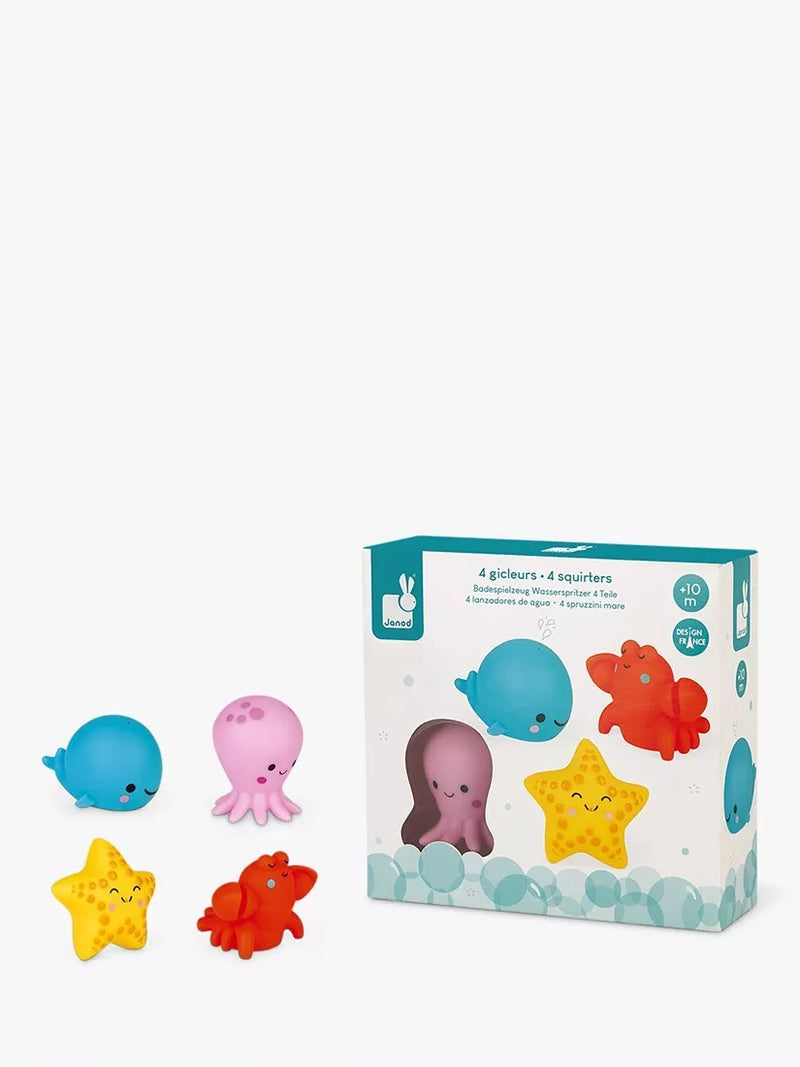 Janod Sea Squirt animal bath toys, UK version