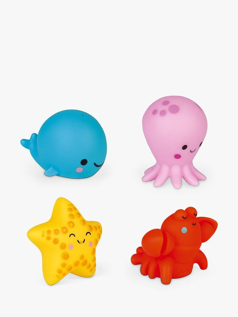 Janod Sea Squirt animal bath toys, UK version