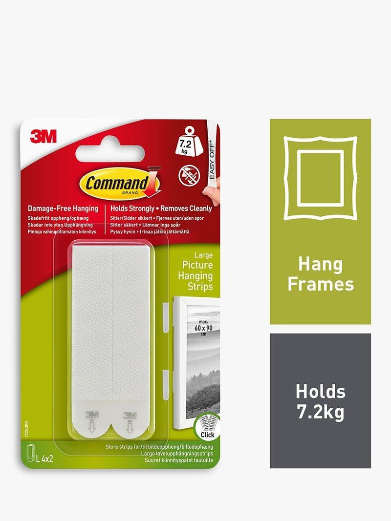 Command Large Picture Hanging Strips 7.2kg - British product