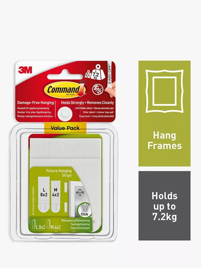 John Lewis Command Damage-Free Removable Picture Hanging Strips 6 Pack- Buy online at McGrocer