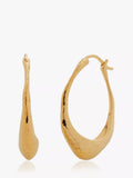 Monica Vinader Deia slim hoop gold vermeil earrings, UK version