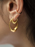 Monica Vinader Deia slim hoop gold vermeil earrings, UK version