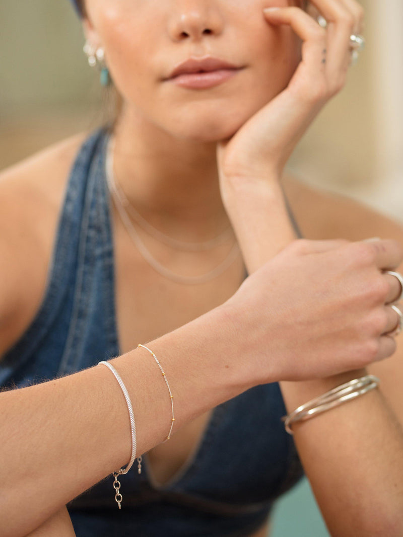 Monica Vinader fine chain bracelet in sterling silver British product