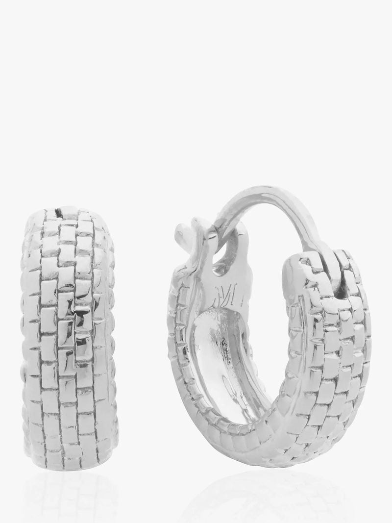 Monica Vinader Textured Huggie Hoop Earrings