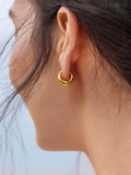 Monica Vinader Deia huggie hoop earrings in gold vermeil (British brand)