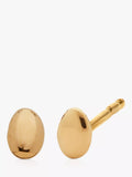 Monica Vinader Nura gold plated vermeil stud earrings, imported from the UK