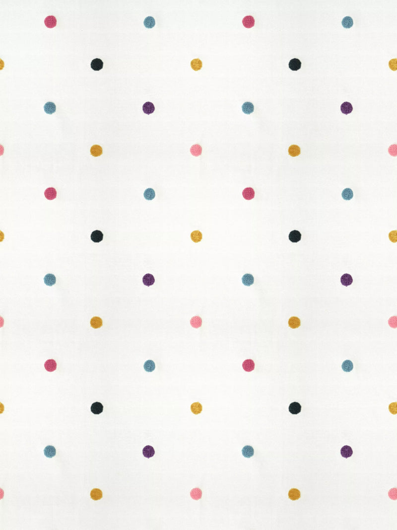 Harlequin Bon Bon fabric with embroidered spot pattern, UK version