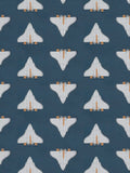 Harlequin space shuttle furnishing fabric with applique design, imported from the UK