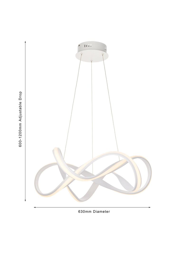 Bay Lighting Constance LED ceiling light matte painted finish 63cm diameter (British brand)
