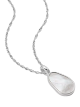 John Lewis Daisy London Mother of Pearl Pendant Necklace, Silver- Buy online at McGrocer