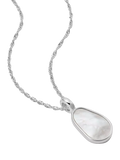 Daisy London mother of pearl pendant necklace, sterling silver, imported from the UK