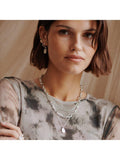 Daisy London mother of pearl pendant necklace, sterling silver, imported from the UK