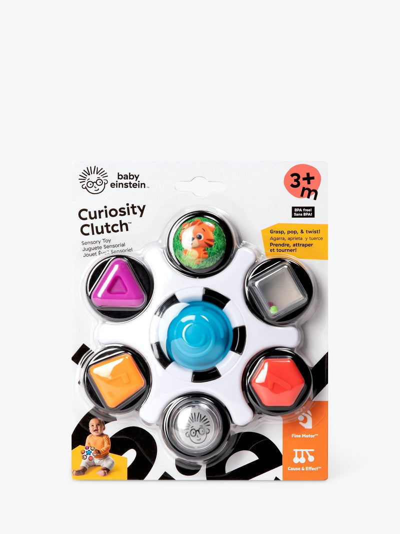 Baby Einstein Curiosity Clutch sensory toy with multiple activities for infants - British product