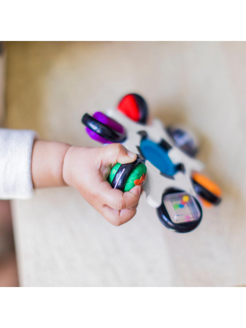 Baby Einstein Curiosity Clutch sensory toy with multiple activities for infants - British product