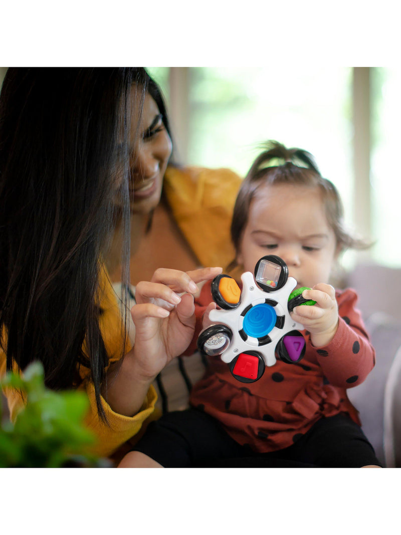 Baby Einstein Curiosity Clutch sensory toy with multiple activities for infants - British product