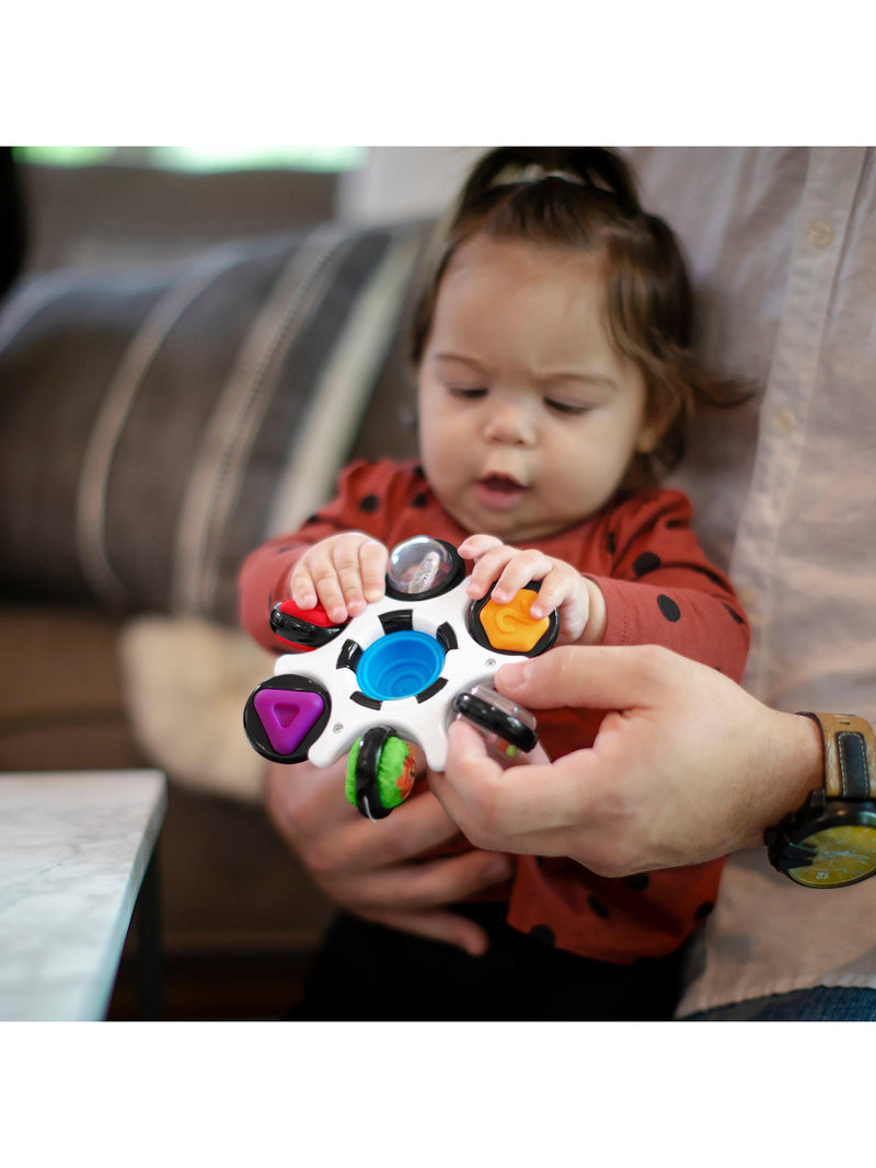Baby Einstein Curiosity Clutch sensory toy with multiple activities for infants - British product