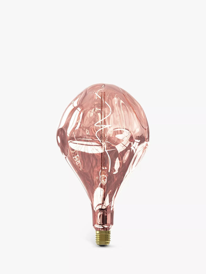 Calex XXL 6W LED rose tinted bulb, imported from the UK