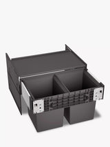 John Lewis Heat-Resistant Polypropylene Under Counter 2-Section Pull-Out Kitchen Bin, 34L- Buy online at McGrocer
