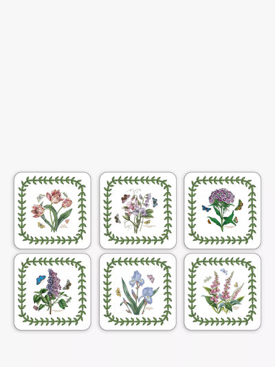 John Lewis Portmeirion Botanic Garden Cork-Backed Placemats and Coasters Set of 6 White/Multi- Buy online at McGrocer