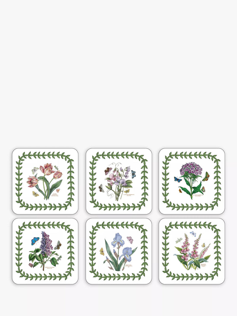 Portmeirion Botanic Garden 6-piece placemat and coaster set, imported from the UK