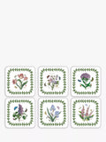 Portmeirion Botanic Garden 6-piece placemat and coaster set, imported from the UK