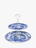 Spode Blue Italian 2-tier cake stand 27cm (British brand)