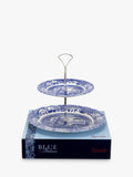 Spode Blue Italian 2-tier cake stand 27cm (British brand)