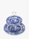 Spode Blue Italian 2-tier cake stand 27cm (British brand)